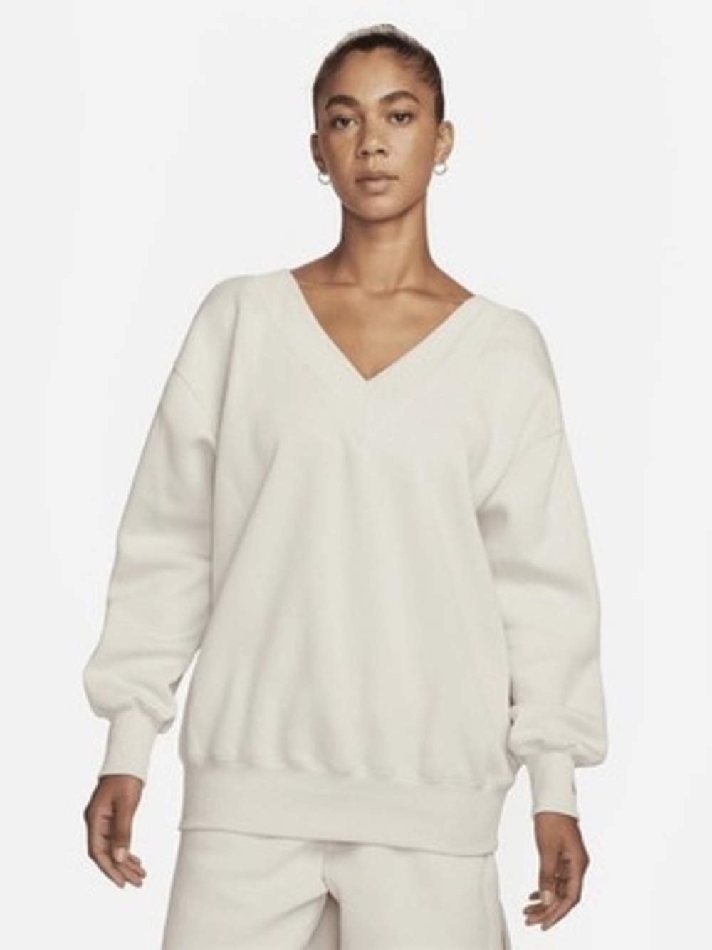 Nike Women's V-Neck Sweater - Cream
